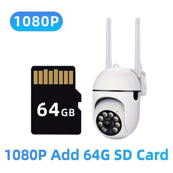 1pc JOOAN 1080P HD Wireless Security Camera, 360° Pan/Tilt/Zoom, 2-Way Audio, Wi-Fi Smart Home Surveillance with Motion Tracking, LED Night Vision, Ceiling Mount, Non-Waterproof, USB Powered, App Control, Audio & Motion Alerts for Indoor/Outdoor Use