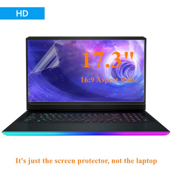 1pc 43.94cm HD Crystal Clear Laptop Screen Protector for HP/ASUS/Lenovo/Dell/Acer/Samsung/SGIN, 16:9 Aspect Ratio, Anti-Scratch & Anti-Fingerprint, Glossy Finish, 5H Hardness, Full Coverage Protection, Desktop Accessory | Vibrant Display | Clear Visibility