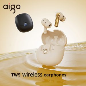 Aigo 5.4 Wireless Headphones with a Microphone, TWS In-Ear Sports Headphones, Stereo In-Ear Headphones with an LED Display, And Wireless Running Earphones for Gifts.