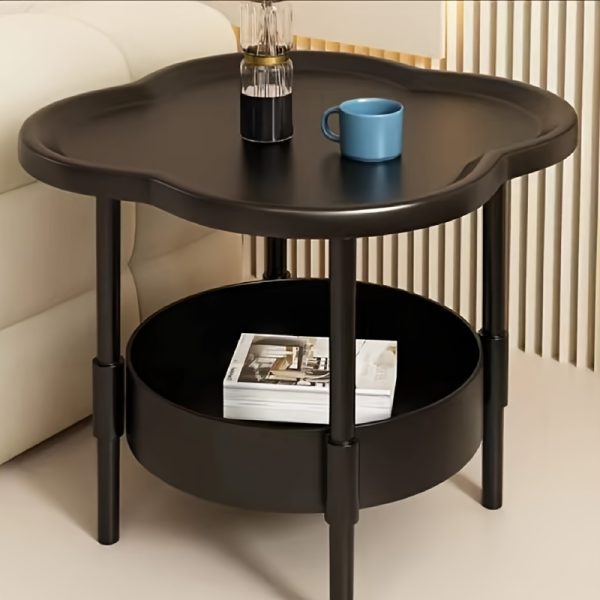 Modern Minimalist Small Coffee Table for The Living Room, a Mobile Storage Rack, Cream-Style Side Cabinet for The Sofa.