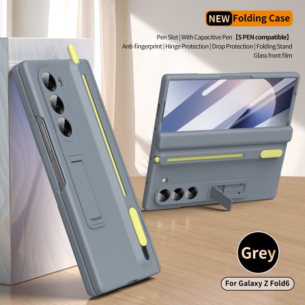The Top Choice for Holiday Gifts, This Phone Case Is Suitable for Samsung ZFOLD3, ZFOLD4, ZFOLD5, And ZFOLD6. It Features Full-Body Drop Protection, an Integrated Shell And Film, Hinge Protection, a Built-In Tempered Glass Film, a Retractable Pen Slot, And Comes with a Stylus And a Stand, Providing Comprehensive Business Protection for Foldable Devices.