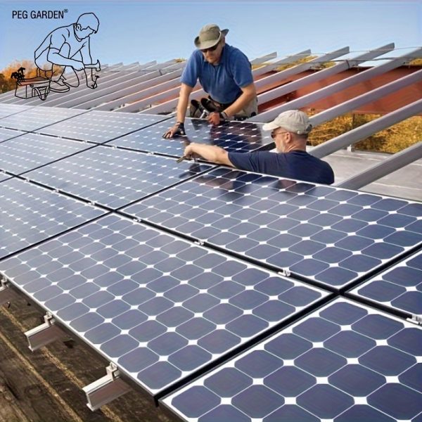 8/16 Pack Solar Panel Mid Clamps - T-Shaped Aluminum Mounting Accessories for Metal, Tin, Flat & Sheet Roofs - No Electricity Needed Solar Bracket Clamps