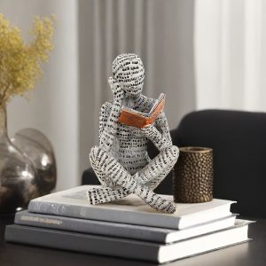 Modern Abstract Reading Figure - Unique Resin Home Decor for Bedroom, Desk, Office | Perfect Holiday Gift for Friends