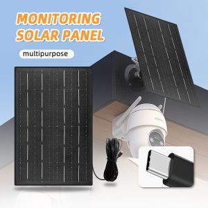 10W Magnetic Solar Panel for Security Cameras & Doorbells - Portable, Detachable, Solar-Powered Charging with USB Adapter, No Battery Required, Outdoor Use