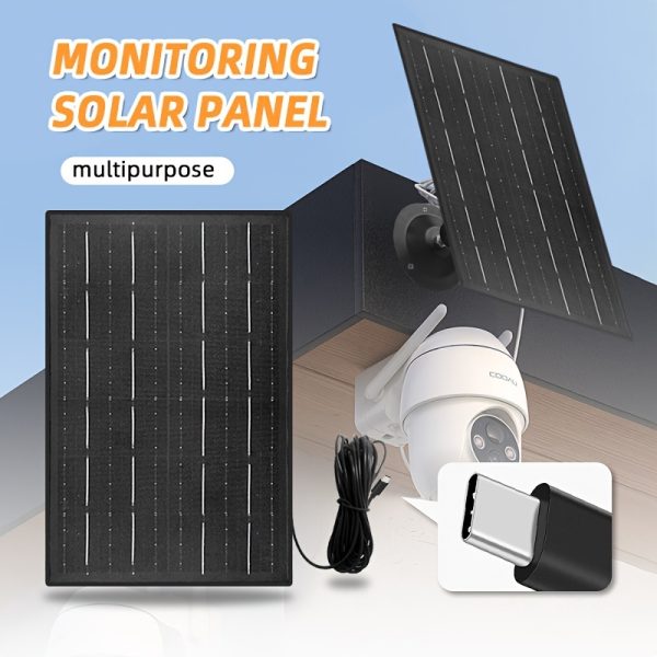 10W Magnetic Solar Panel for Security Cameras & Doorbells - Portable, Detachable, Solar-Powered Charging with USB Adapter, No Battery Required, Outdoor Use