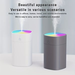 220/400Ml USB Portable Air Humidifier Essential Oil Diffuser Mode Automatically Turns Off LED Light Household Car Spray Face Steam Engine Car Classroom School Bedroom Office Halloween Christmas School Supplies Back to School Dormitory