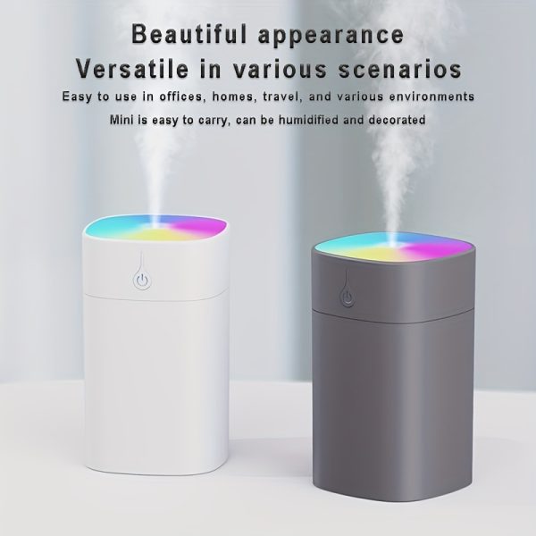 220/400Ml USB Portable Air Humidifier Essential Oil Diffuser Mode Automatically Turns Off LED Light Household Car Spray Face Steam Engine Car Classroom School Bedroom Office Halloween Christmas School Supplies Back to School Dormitory
