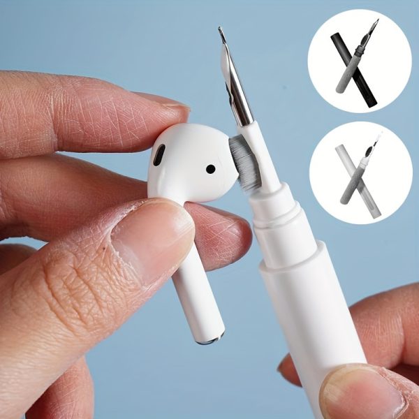 Durable ABS Wireless Earbud Cleaning Pen with Precision Brush - Ideal for Earphones, Keyboards & More, Includes Replacement Tips, Earbuds Wireless
