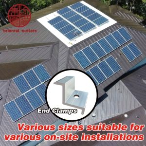 12/24pcs Solar Panel End Clamps, Aluminum Z Brackets for Secure PV Mounting - Adjustable Clips for Photovoltaic Systems, 30/35/40mm Sizes, Durable & Corrosion-Resistant for Outdoor Use