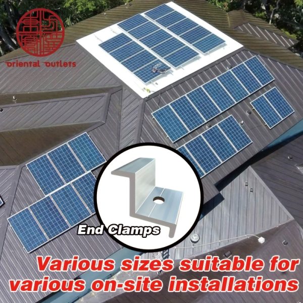12/24pcs Solar Panel End Clamps, Aluminum Z Brackets for Secure PV Mounting - Adjustable Clips for Photovoltaic Systems, 30/35/40mm Sizes, Durable & Corrosion-Resistant for Outdoor Use