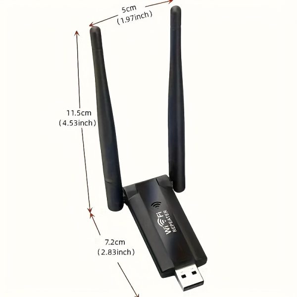 1pc Dual Band 300Mbps USB WiFi Adapter Repeater, Portable 2.4G Signal Booster with Plug-in Mobile Hotspot Function, No Battery Required, Built-in Drivers for Easy Connectivity