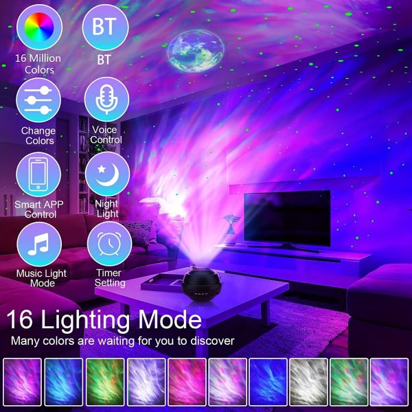 Star Projector With APP And Remote Control Bedroom Projector With Music Speaker