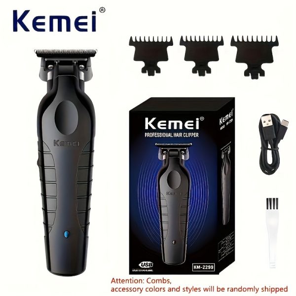 Electric Hair Clipper KM-2299 Cross-border Electric Pusher USB Oil Head Carving Scissor Barber Shop Trimmer