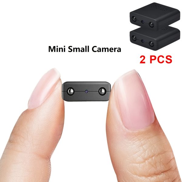 2-Pack Mini DV DVR Camcorder with Built-in Battery, USB Rechargeable 90mAh Lithium Polymer, HD Night Vision, Motion Detection, IR-CUT, Portable Video Recorder for Helmet, Bike, Motorbike, Hiking Sports - No App Required