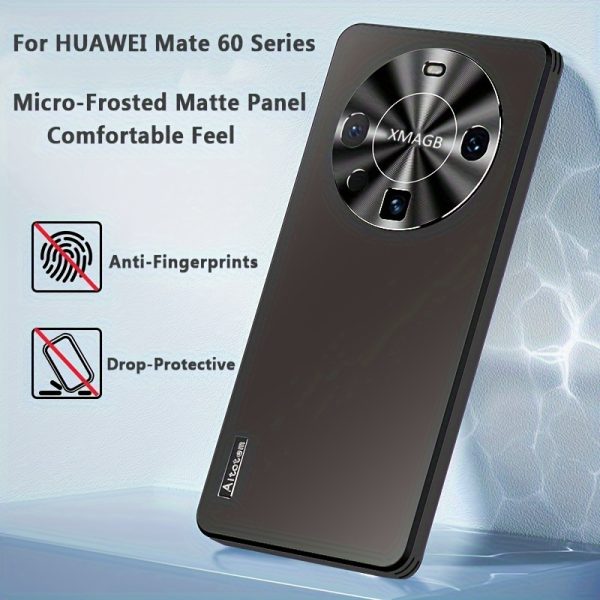 for HUAWEI Mate60 Series Mobile Phone Case Suitable for HUAWEI Mate60 Pro Suitable for HUAWEI Mate60 Pro Plus Protective Case Matte Frosted Metal Lens CD Retro Pattern Soft Rubber Frame Anti-fall