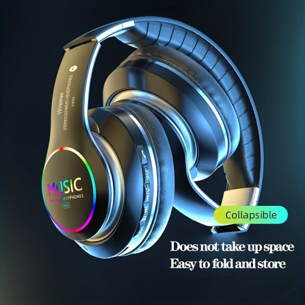 [ Upgraded] Wireless Headphones, Wireless earbuds with Deep Bass, Lightweight Foldable Headphones, for Travel Work Laptop PC Cellphone. Gaming Headset for Wireless, Christmas Present.
