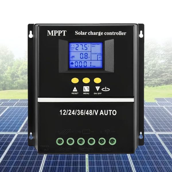 High-Power MPPT Solar Charger Controller with LCD Display - Dual USB, 100A/80A/60A, Supports 12V to 48V Batteries, Ideal for Lead-Acid & Lithium