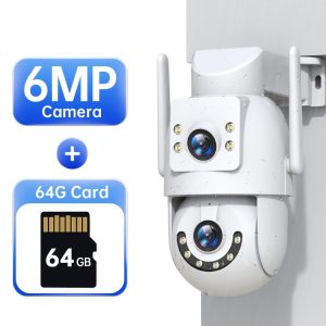 1pc JOOAN HD 1080p Dual Lens Security Camera, 360 Degree Remote Surveillance with Two-Way Audio, Full Color Night Vision, Wi-Fi Enabled, App Controlled, USB Powered, Irregular Shape, for Home Safety