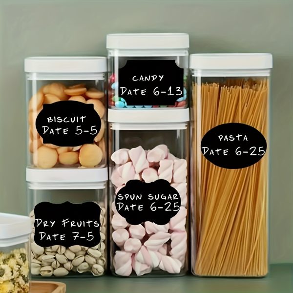 32pcs Food Dispenser, Reusable Food Storage Container with Labels, Pen And Lid, Portable And Stackable Food Sealed Box, for Spice, Cheese, Biscuit And Snack, Kitchen Organizers And Storage, Kitchen Accessories