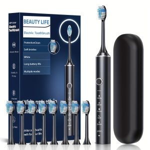 for Smart Automatic Electric Toothbrush for Adults - Deep Clean with Soft Bristles, USB Rechargeable, 500mAh Lithium Battery