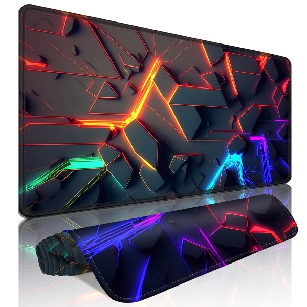 1pc Plus Gaming Keyboard pad 3D stereo lines Light Durable Mouse pad Office small mouse pad Laptop keyboard pad Learning Table pad - Precision stitching edge back rubber non-slip Multi-size optional XL XXL- for home office work game room back-to-school accessories Holiday gifts for boyfriends and girlfriends