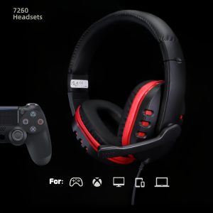 For PS4/XBOX-ONE/PC/Head-mounted Headphones Mobile Computer Game Heavy Bass Headset, Model 7262