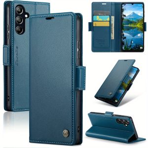 for SamSung for Galaxy A16 5G Case with Card Holder, Wallet Case for Women Men with RFID Blocking, Durable Kickstand Magnetic Clasp Shockproof Phone Case,