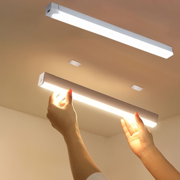 USB Rechargeable Motion Sensor LED Light Strip, Ultra-Thin Magnetic Cabinet Lighting for Wardrobe, Kitchen, Stairs, Hallway - Indoor LED Source, ≤36V, Lithium Polymer Battery, No Motherboard