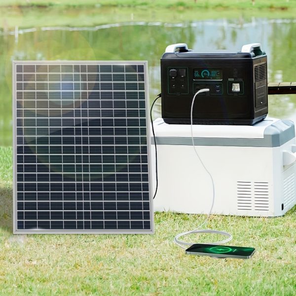 ZGZXSEXHZ Portable Solar Panel Kit, with 60A/80A/100A Controller, 12V-18V-24V Output, USB 5V Solar Charger, for Power Banks, Camping, RVs, Boats, Phones, Outdoor Lighting, Surveillance, Pet Shelters