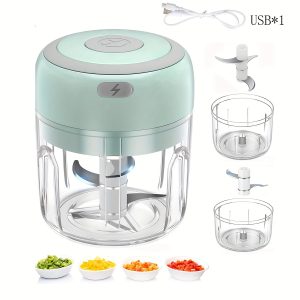 250ml Food Processor, Electric Mini Garlic Chopper USB Meat Grinder Garlic Masher Machine, Durable Crushed Ginger Vegetable Crusher Kitchenware