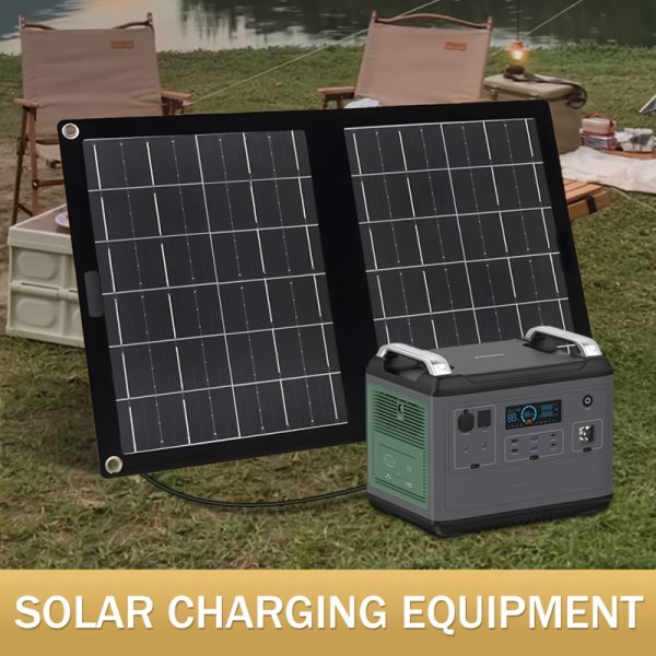 2-in-1 Portable Solar Panel Charger, Foldable, 30-50W Output, USB Connector, Universal Charging, 36V Voltage, Solar Powered Charging Equipment for Phones & Accessories, Travel-Friendly