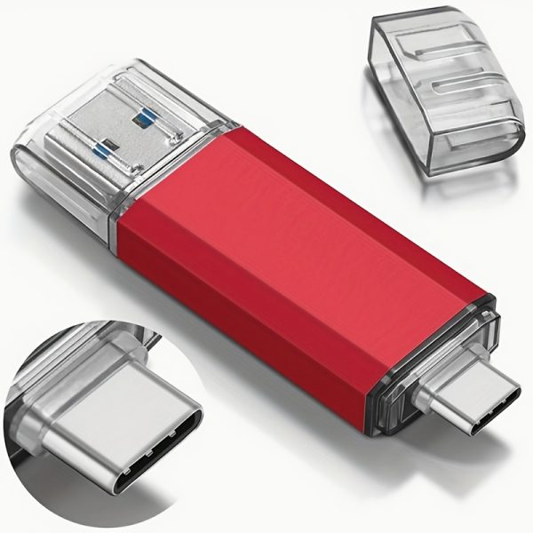 USB C Flash Drive 100GB/16GB/512MB Dual C-Type Thumb Drive C-Type 2-in-1 USB 2.0 Dual Interface Flash Drive High Speed OTG Thumb Drive Metal Memory Stick Photo Stick For Android Smartphones And Tablets
