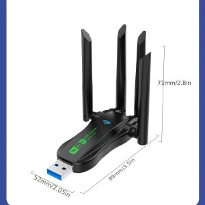 1pc High-Speed Dual-Band 300Mbps USB Wi-Fi Adapter Repeater with Dual Antennas - Portable Desktop Wireless Network Amplifier, Stable Signal Booster for Full Coverage, PVC Material, USB Powered (No Battery Required)