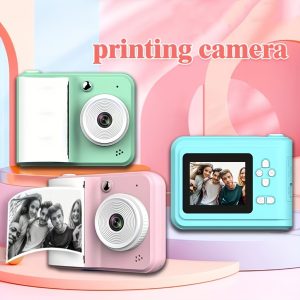 Youngsters' Digital Camera with Printing Function, Portable Multifunctional Photo Printer Camera with Rechargeable 18650 Lithium Battery - Creative Painting and Photography Gift