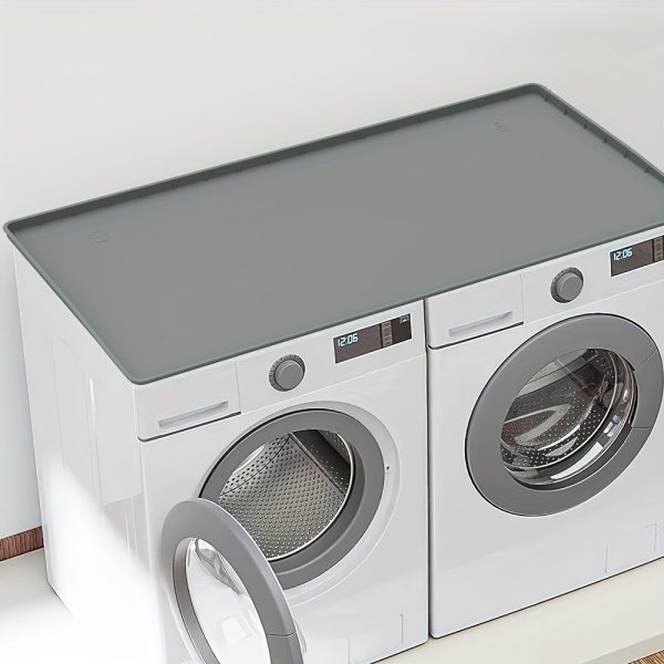 Extra Large Silicone Washer and Dryer Top Protector Mat, Anti-Slip Waterproof Rubber Cover for Washers and Dryers