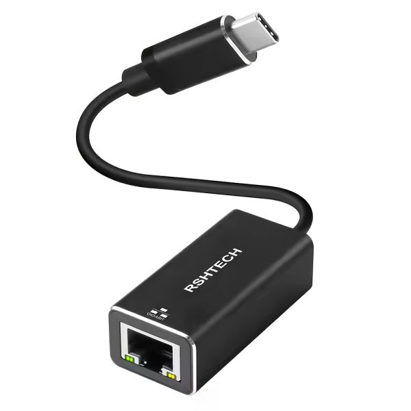 RSHTECH USB C 3.0 to 1000/2500Mbps Ethernet USB RJ45 Adapter Supports Windows 11, 10, 8.1, 7, XP, Linux, Chrome OS