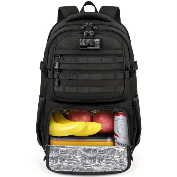 NUBILY 50L Multi-Functional Backpack | Waterproof Polyester Laptop Bag for Men | TSA Compliant, Expandable with Insulated Lunch Compartment & Side Pockets | Ideal for Work, School, Travel & Sports