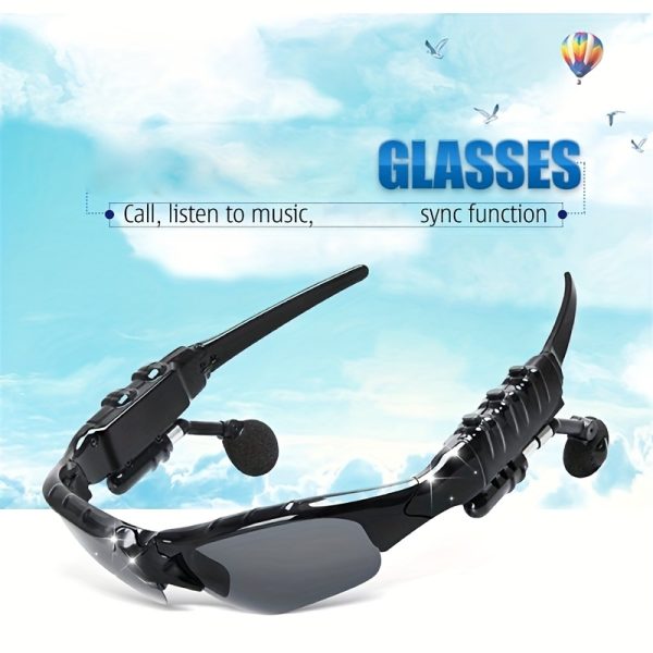 Wireless glasses, Wireless glasses Stereo Sound Playing Music Call Earphones, Heat And Cold Resistant Wireless Headphones, Smart Glasses Wireless Stereo Headset, Decorative Multi-Functional Eyewear for All