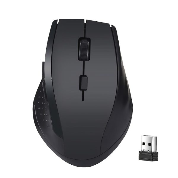 BalanceFit Ergonomic Wireless Mouse with USB Receiver - Ultra-Thin, Portable Design for Gaming, Office & Entertainment - Comfortable Touch, Streamlined Curved Surface, Ambidextrous Use, 10m Interconnection Plug & Play, No Driver Installation Needed, Office Accessories | Minimalist Receiver | Smooth Finish