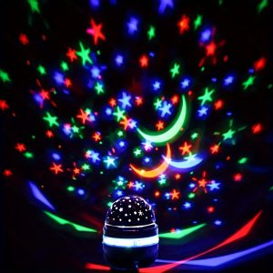 1pc Star Projector, Galaxy Projector Night Light Projector for Bedroom Gaming Room Home Theater Ceiling Room Decor, Christmas Gift Camping Wedding Decor Halloween Christmas Decor, Rotate Automatically, USB Powered