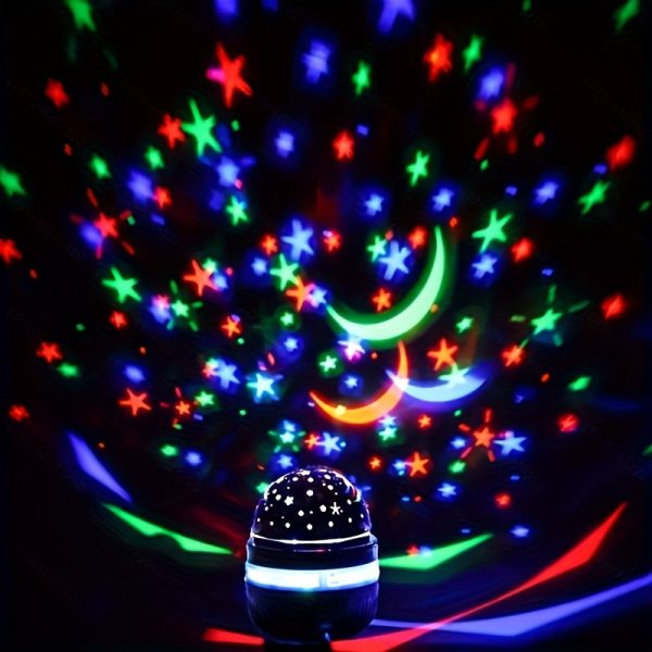 1pc Star Projector, Galaxy Projector Night Light Projector for Bedroom Gaming Room Home Theater Ceiling Room Decor, Christmas Gift Camping Wedding Decor Halloween Christmas Decor, Rotate Automatically, USB Powered