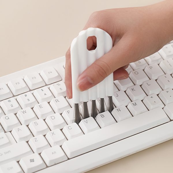 2pcs Keyboard Cleaning Brush Bendable Cup Cover Groove Gap Dead Corner Brushes Supplies Pointing Decontamination Brush Cup Cover Bendable Groove Brush Multifunctional Flexible Gap Brush Soft Bristles