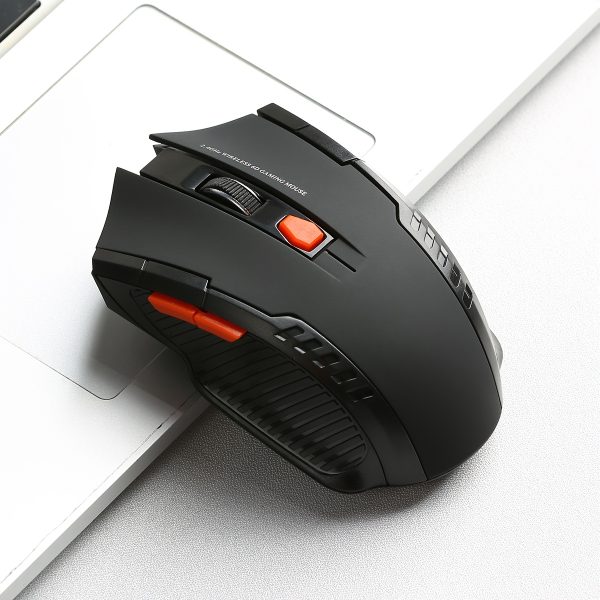 2.4G Wireless Gaming Mouse, Ergonomic Design, Comfort Grip, 10m Range, Adjustable 800-1600DPI, Stylish Appearance, For Desktop And Laptop, Plastic Material