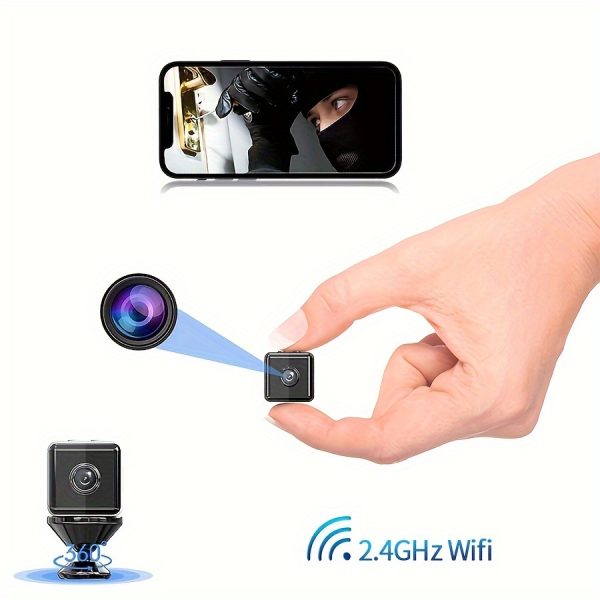X6D Compact Smart Wireless Camera - Portable, Full HD Mini Security Cam for Home & Office, USB Rechargeable, Indoor/Outdoor Use