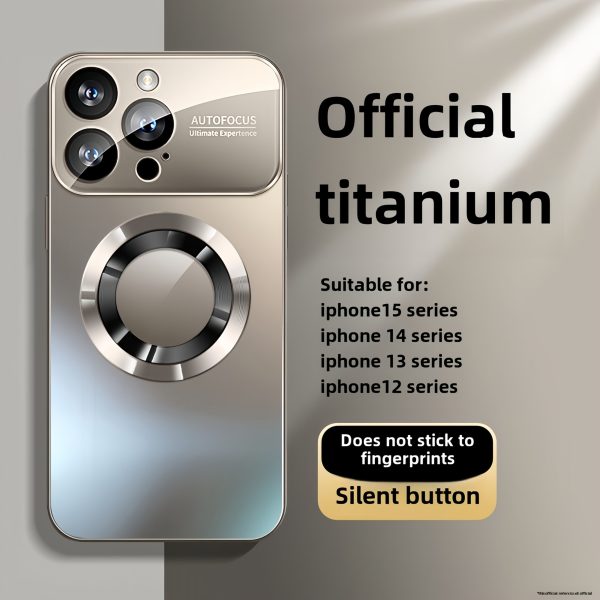 New Matte Phone Case in Luxury Titanium Metallic Color for Iphone Models 16, 15, 14, 13, 12, And 11 Pro Max Plus, Featuring Magnetic Wireless Charging And Shockproof Glass Camera Lens Protection.