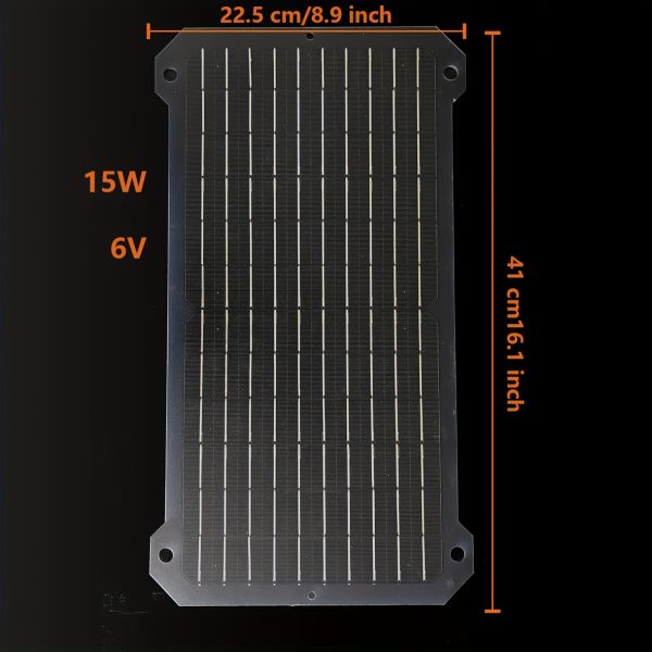 15W High-power 2025 Portable Solar Panel,, USB/Type-C Dual Interface Fast Charging, Outdoor Emergency Charging Board, Courtyard Light Power Interface, High Conversion Rate, Made of Magnetic Material, Non-Removable Photovoltaic Module, No Battery, with Power for Cut Energy Bills