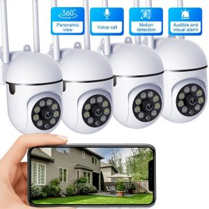 JOOAN 1080P HD WiFi Security Camera with PTZ, Smart Tracking & Voice Alerts - Full Color Day/Night Vision, USB Powered, 2-Way Audio Intercom for Indoor Home Safety