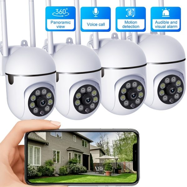 JOOAN 1080P HD WiFi Security Camera with PTZ, Smart Tracking & Voice Alerts - Full Color Day/Night Vision, USB Powered, 2-Way Audio Intercom for Indoor Home Safety
