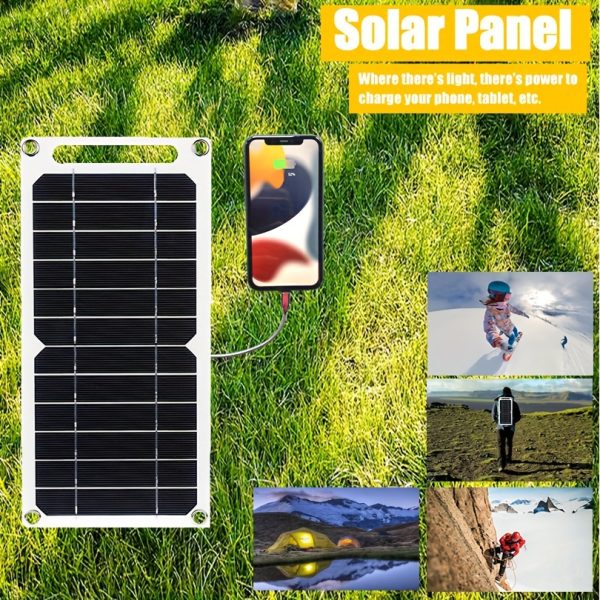 Silurian Portable 5V USB Solar Panel Charger - Durable, Safe & Stable for Outdoor Camping, Mobile Phones & Power Banks, with Conductive Material, Solar-Powered Charging, Solar Phone Charger