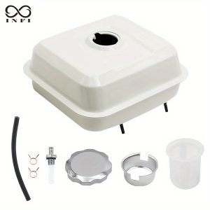 Fuel Tank Kit for Honda GX140 GX160 GX200 5.5HP 6.5HP Engines, Lawn Mowers, Tillers, Pressure Washer, Water Pump, Mini Bikes, Go-Karts, Generators, Includes Gas Cap, Filter, Fuel Line, and Clamps, Replaces 17510-ZE1-020ZA, 17510-ZE1-030ZA